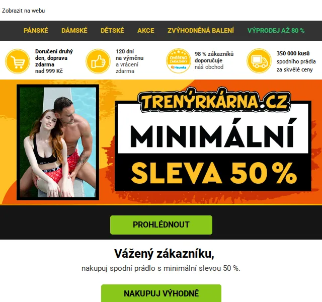 Lukáš z Trenýrkárna.cz: Spodní prádlo minimálně 50 % sleva – červenec 2026 | Nuslet.cz
