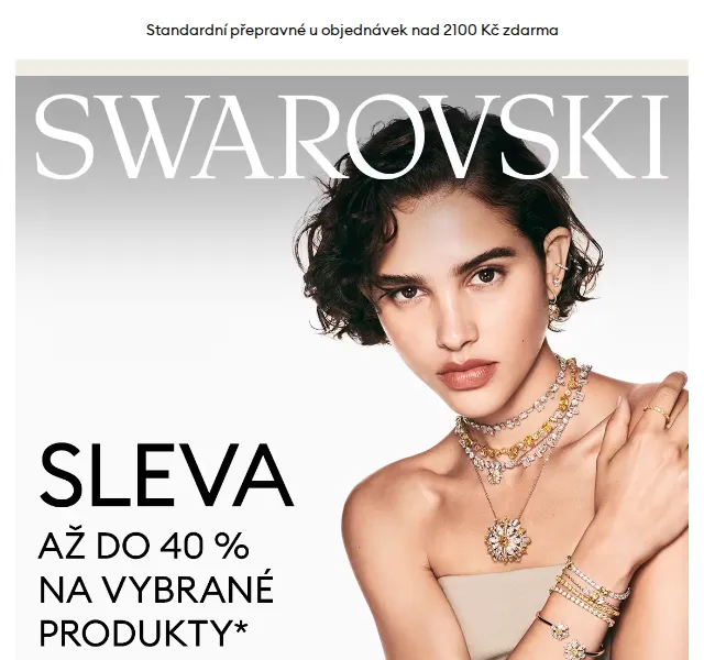 Swarovski: slevy až 40 % na vybrané šperky a hodinky – červenec 2026 | Nuslet.cz