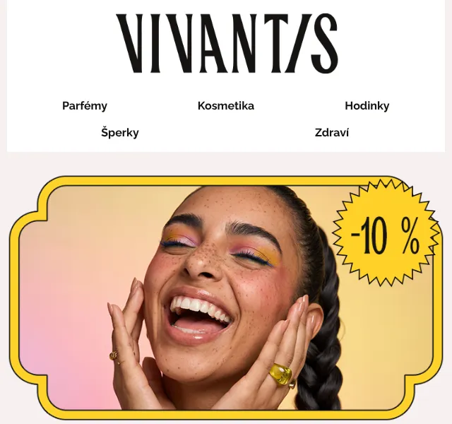 Vivantis.cz: Extra 10 % sleva na parfémy a šperky – květen 2026
