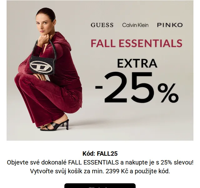 Modivo: Sleva 25 % na FALL ESSENTIALS – červenec 2026 | Nuslet.cz