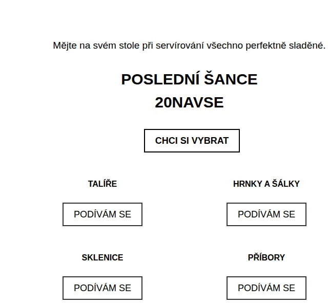Potten & Pannen: 20% sleva na stolování – červen 2026 | Nuslet.cz