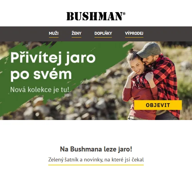BUSHMAN: Jarní kolekce a zelený šatník – červen 2026 | Nuslet.cz
