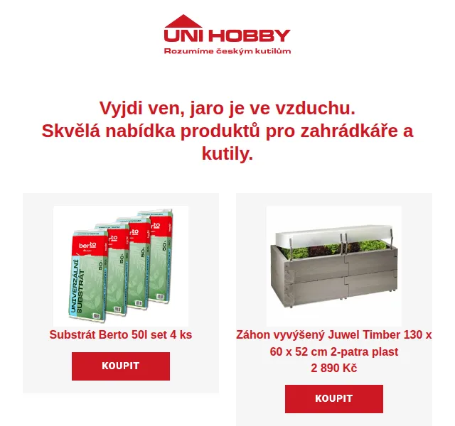 UNI HOBBY: Březnový leták s nabídkou pro zahrádkáře – červenec 2026 | Nuslet.cz