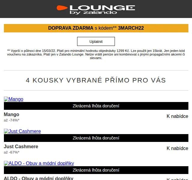 Lounge by Zalando: Mango, ALDO, Diane von Furstenberg až -75 % – březen 2026 | Nuslet.cz