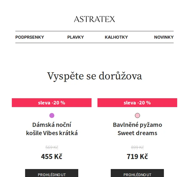 Astratex: Slevy až 40 % na dámské spodní prádlo – červen 2026 | Nuslet.cz