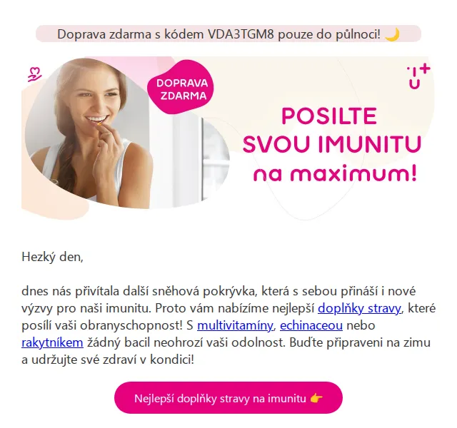 Pilulka.cz: Doprava zdarma do půlnoci + slevy na vitamíny – červenec 2026 | Nuslet.cz