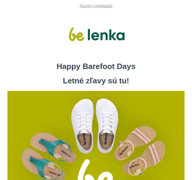 Be Lenka: Letní barefoot boty až 30% sleva – červen 2026 | Nuslet.cz