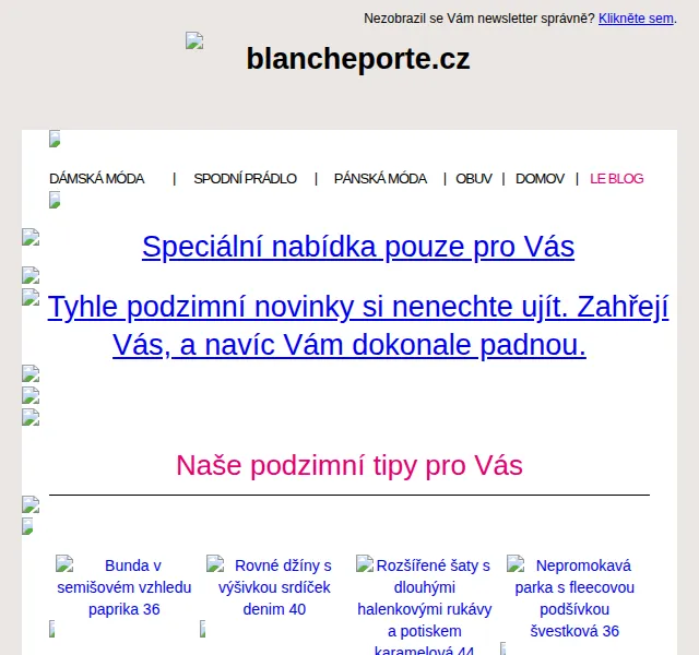 Blancheporte: Módní tipy do podzimních dní – červen 2026 | Nuslet.cz