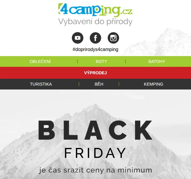 4camping: Black Friday slevy 30 až 60 % – červen 2026 | Nuslet.cz