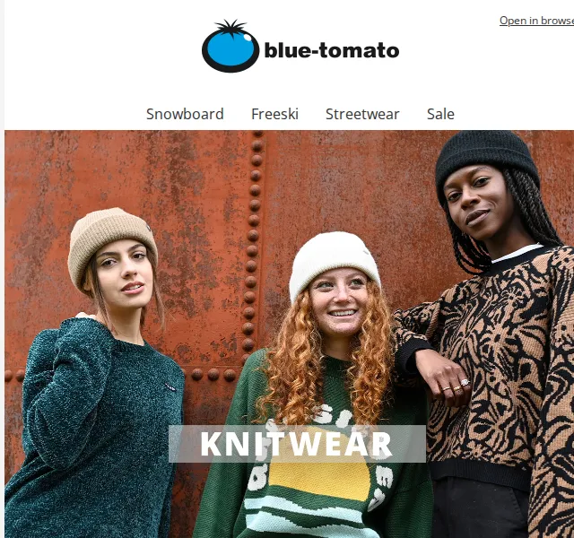 BLUE TOMATO: Cozy Knitwear Trends – červenec 2026 | Nuslet.cz