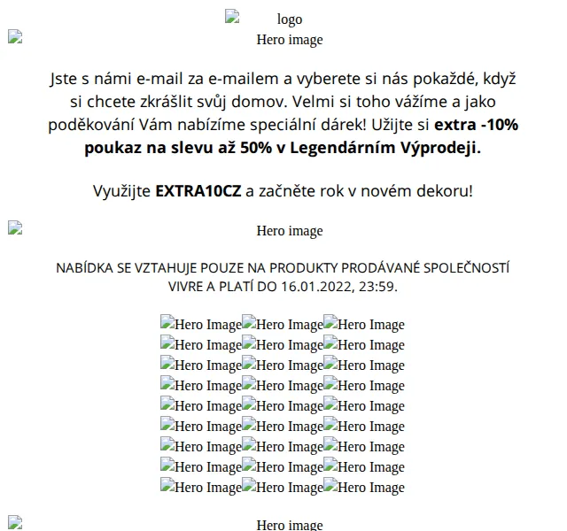 Vivre: Extra sleva -10 % na nábytek a dekorace – červen 2026 | Nuslet.cz