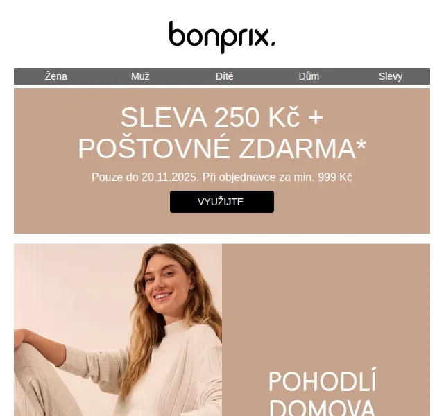bonprix: Sleva 250 Kč + poštovné zdarma – červenec 2026 | Nuslet.cz