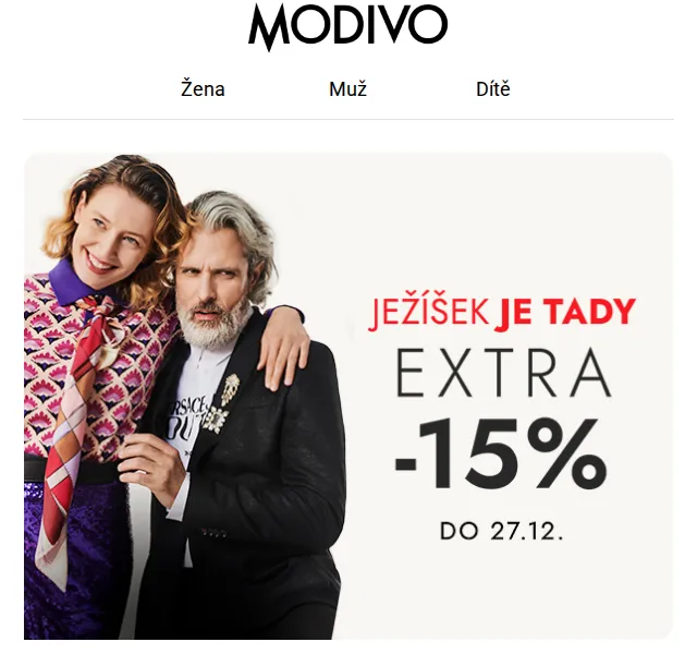 Modivo: extra -15 % na novinky a zlevněné produkty – červen 2026 | Nuslet.cz