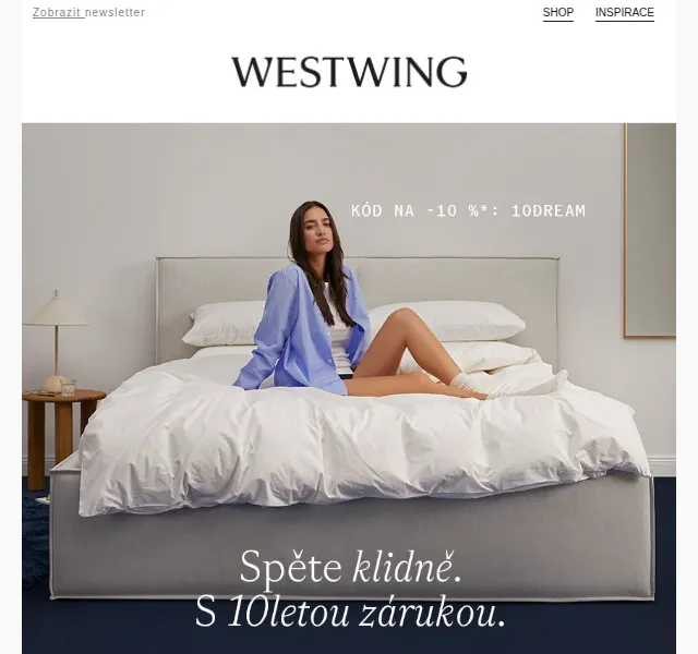 Westwing: Čalouněná postel DREAM – květen 2026 | Nuslet.cz