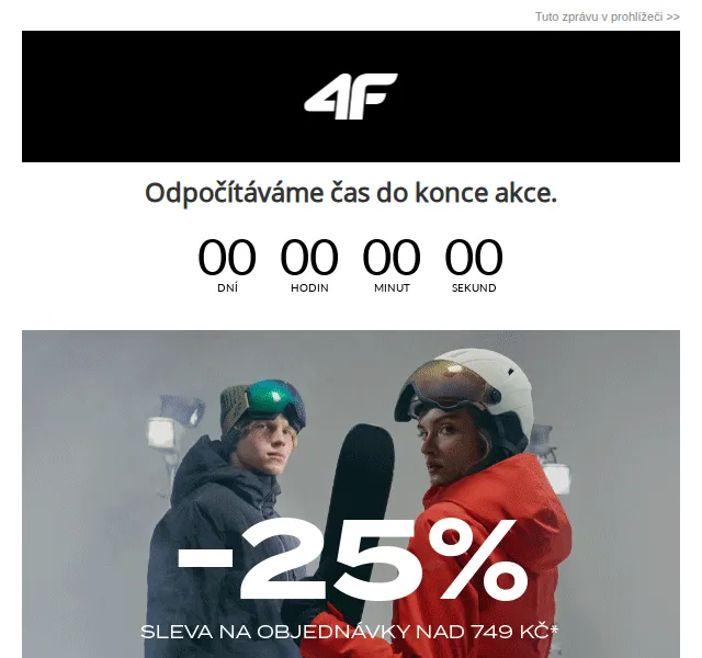 4Fstore.cz: sleva 25 % na vše – prosinec 2024 | Nuslet.cz