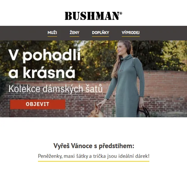 BUSHMAN: Kožené peněženky a trička – červenec 2026 | Nuslet.cz