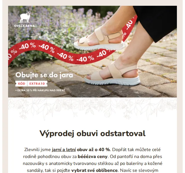 Ovečkárna: Výprodej obuvi až -40 % – červenec 2025 | Nuslet.cz