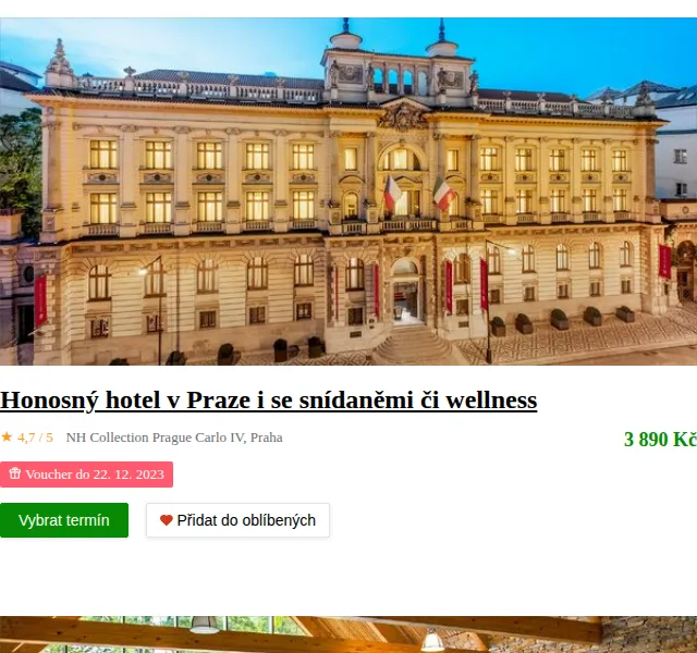 Slevomat: 5* hotel v centru Prahy od 3 890 Kč – červenec 2026 | Nuslet.cz
