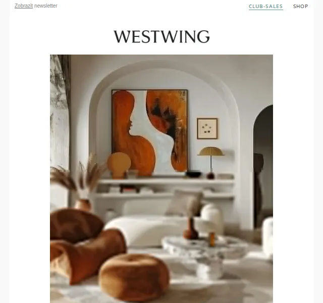 Westwing: Kulatý design a nové kolekce – červenec 2026 | Nuslet.cz