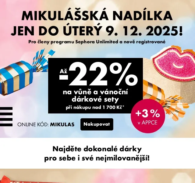 Sephora: Sleva až 25 % na vůně a vánoční sety – prosinec 2025 | Nuslet.cz