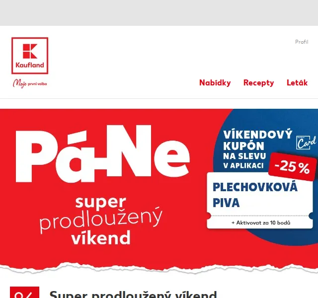 Kaufland: Jablka Kanzi 34,90 Kč a veptřový bok 99,90 Kč – červenec 2026 | Nuslet.cz