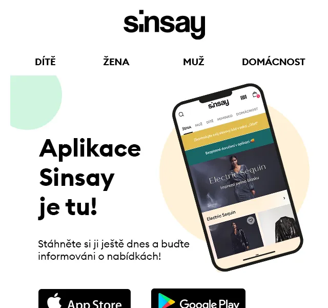 Sinsay: Aplikace ke stažení – červen 2026 | Nuslet.cz