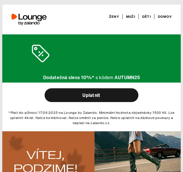 Lounge by Zalando: 10 % sleva Jordan, Diesel – duben 2026