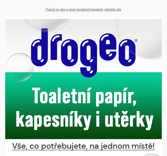 Drogeo: Toaletní papír od 26 Kč – červen 2026 | Nuslet.cz