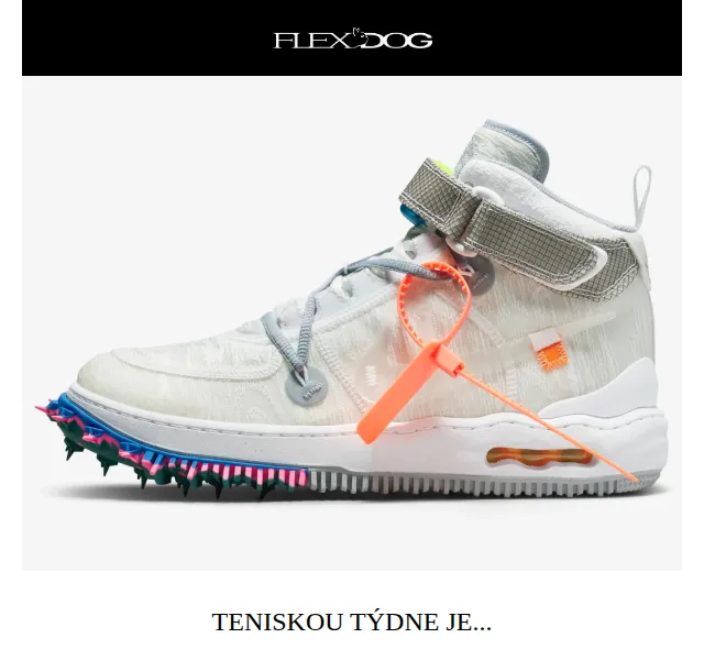 FlexDog: Teniska týdne Nike x Off-White Air Force 1 Mid za 4 990 Kč – červen 2026 | Nuslet.cz