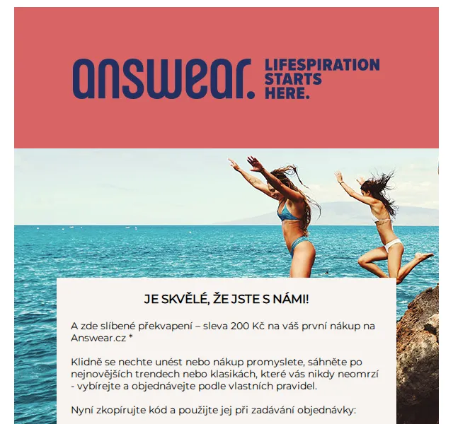 ANSWEAR.cz: Sleva 200 Kč na první nákup – červen 2026 | Nuslet.cz