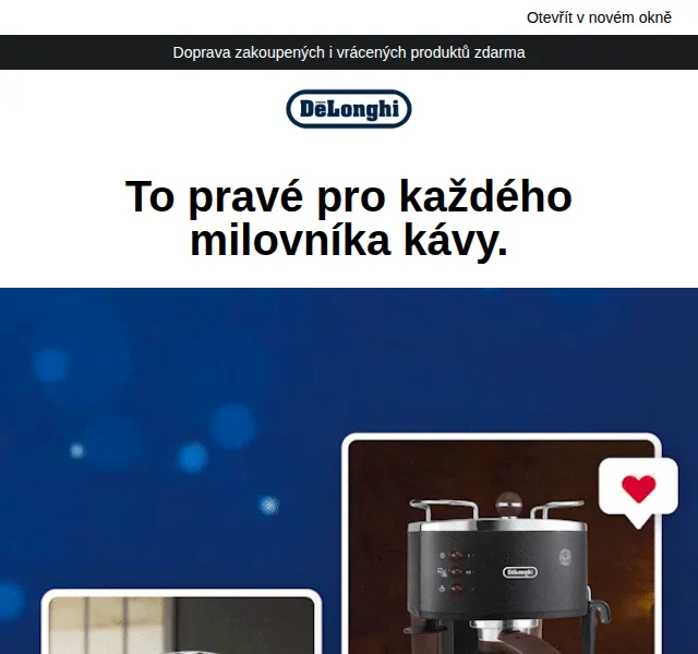 De'Longhi: Sleva 20 % na kávovary – prosinec 2021 | Nuslet.cz