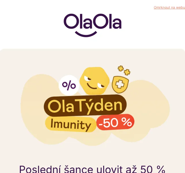 OlaOla: slevy až 50 % na vitamíny – srpna 2026