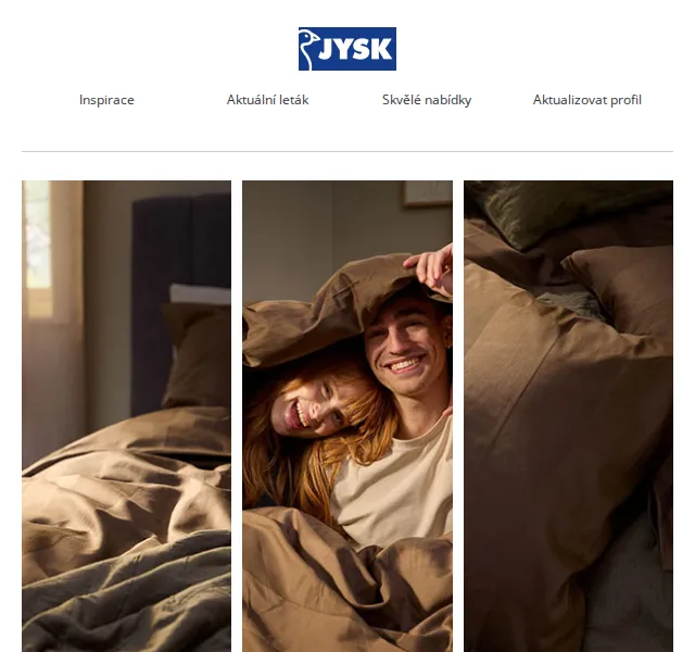 JYSK: Povlečení a lůžkoviny – až -50 % – duben 2026