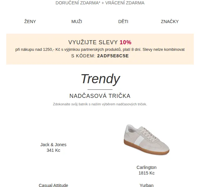 Spartoo.cz: Sleva 10 % na obuv a módu – červenec 2026 | Nuslet.cz