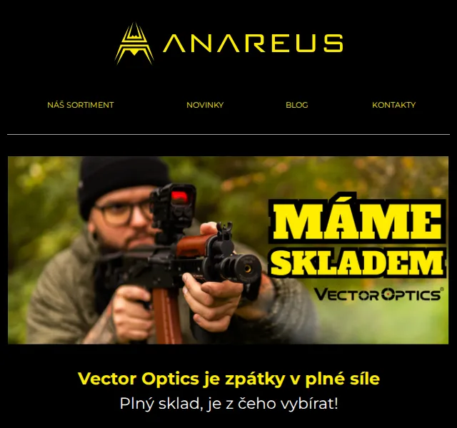 ANAREUS: Vector Optics skladem – červen 2026 | Nuslet.cz