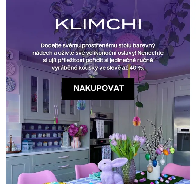 KLIMCHI: Velikonoční slevy až 40 % – červen 2026 | Nuslet.cz