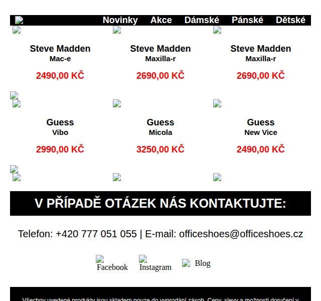 Office Shoes: Steve Madden & Guess boty – červen 2026 | Nuslet.cz