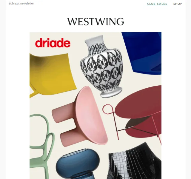 Westwing: Driade a FontanaArte – červenec 2026 | Nuslet.cz