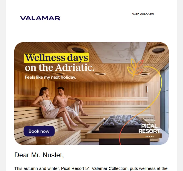 Valamar: ESPA spa wellness programy – září 2026