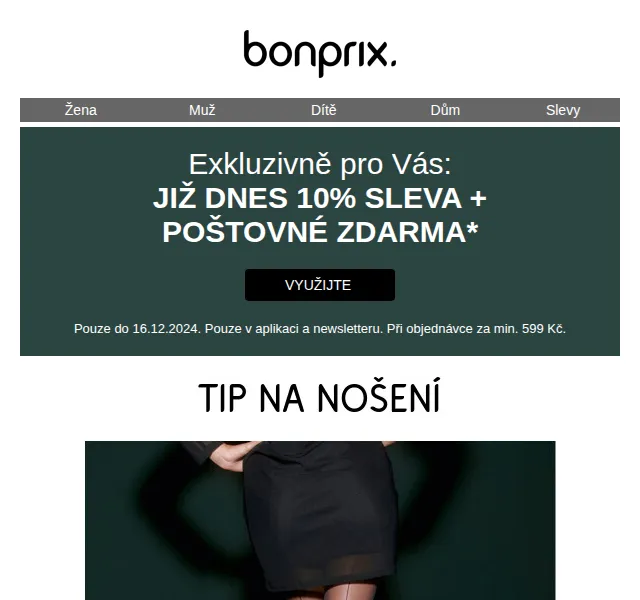 Bonprix: 10% sleva a poštovné zdarma – červenec 2026 | Nuslet.cz