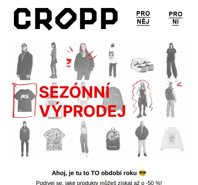 Cropp: Sezónní výprodej až -50 % – červenec 2026 | Nuslet.cz