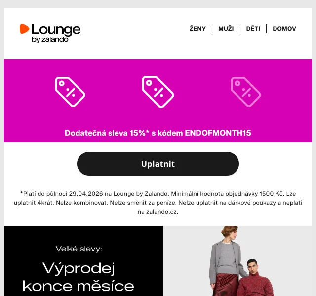 Lounge by Zalando: Až 85 % sleva – duben 2026 | Nuslet.cz