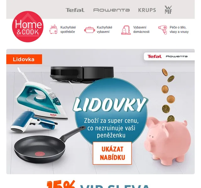 Home & Cook: VIP 15% sleva na Tefal – červenec 2026 | Nuslet.cz