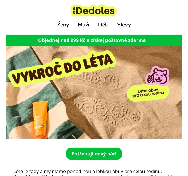 Dedoles.cz: Pantofle a sandály na léto – červen 2026