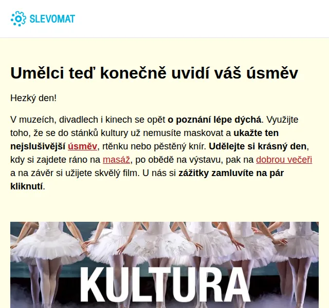 Slevomat: vstupenky do kina, muzea i divadla – červen 2026 | Nuslet.cz