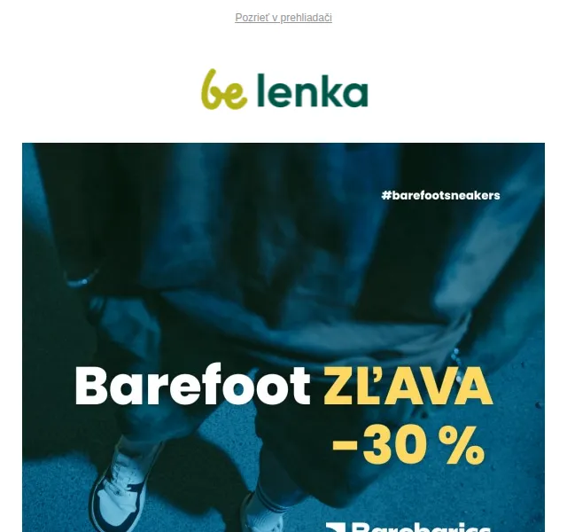 Be Lenka: 30% sleva na barefoot tenisky Barebarics – červenec 2026 | Nuslet.cz