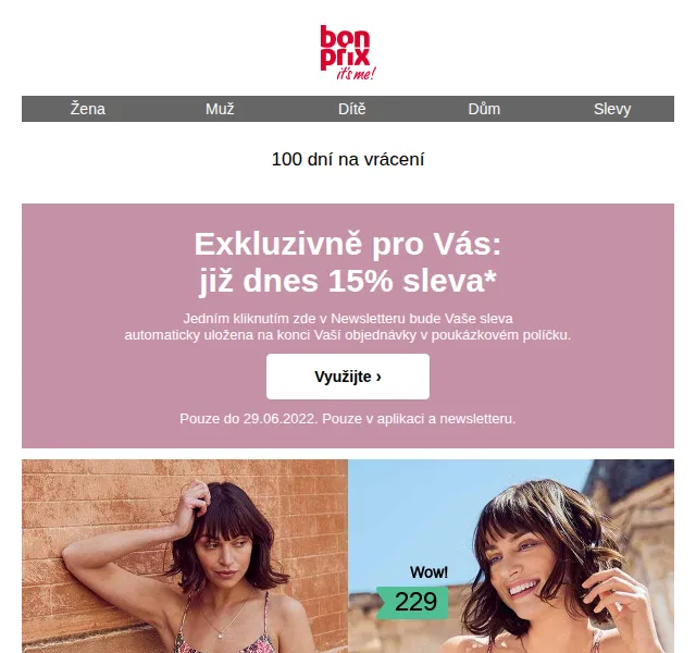 bonprix: 15% sleva na letní módu – červenec 2026 | Nuslet.cz