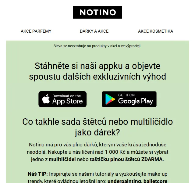 Notino: –18% na parfémy v appce a dárky zdarma – červen 2026 | Nuslet.cz