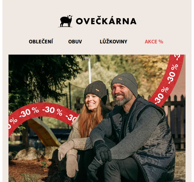 Ovečkárna: Sleva 30 % na vlněné oblečení, boty a lůžkoviny – listopad 2025 | Nuslet.cz