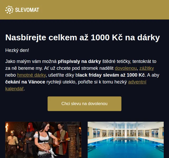Slevomat: Black Friday – až 1000 Kč na dárky a dovolenou – červen 2026 | Nuslet.cz